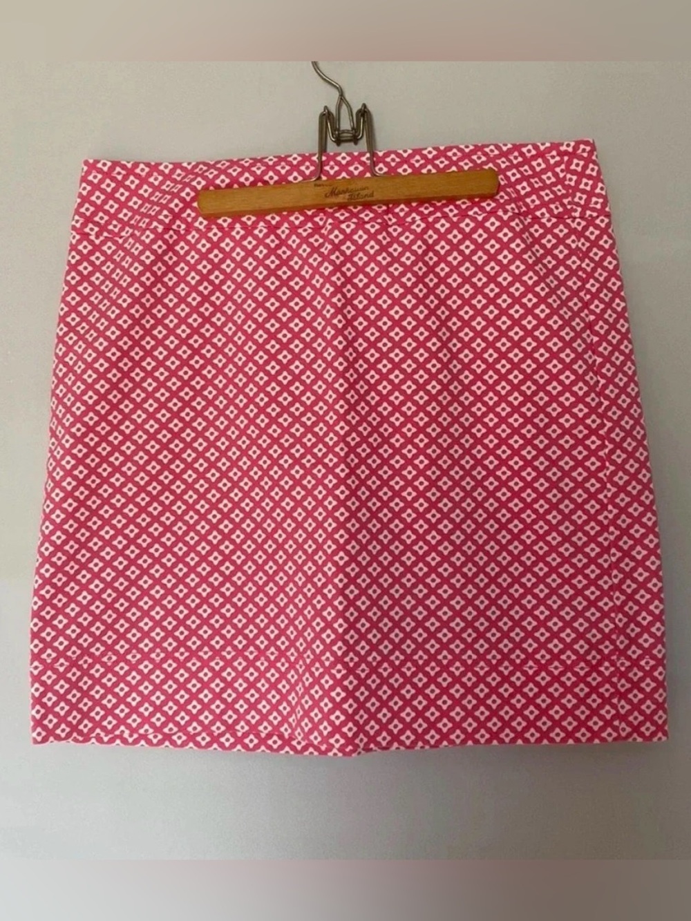 Talbots Retro Pink and White Flower Skirt Size 12